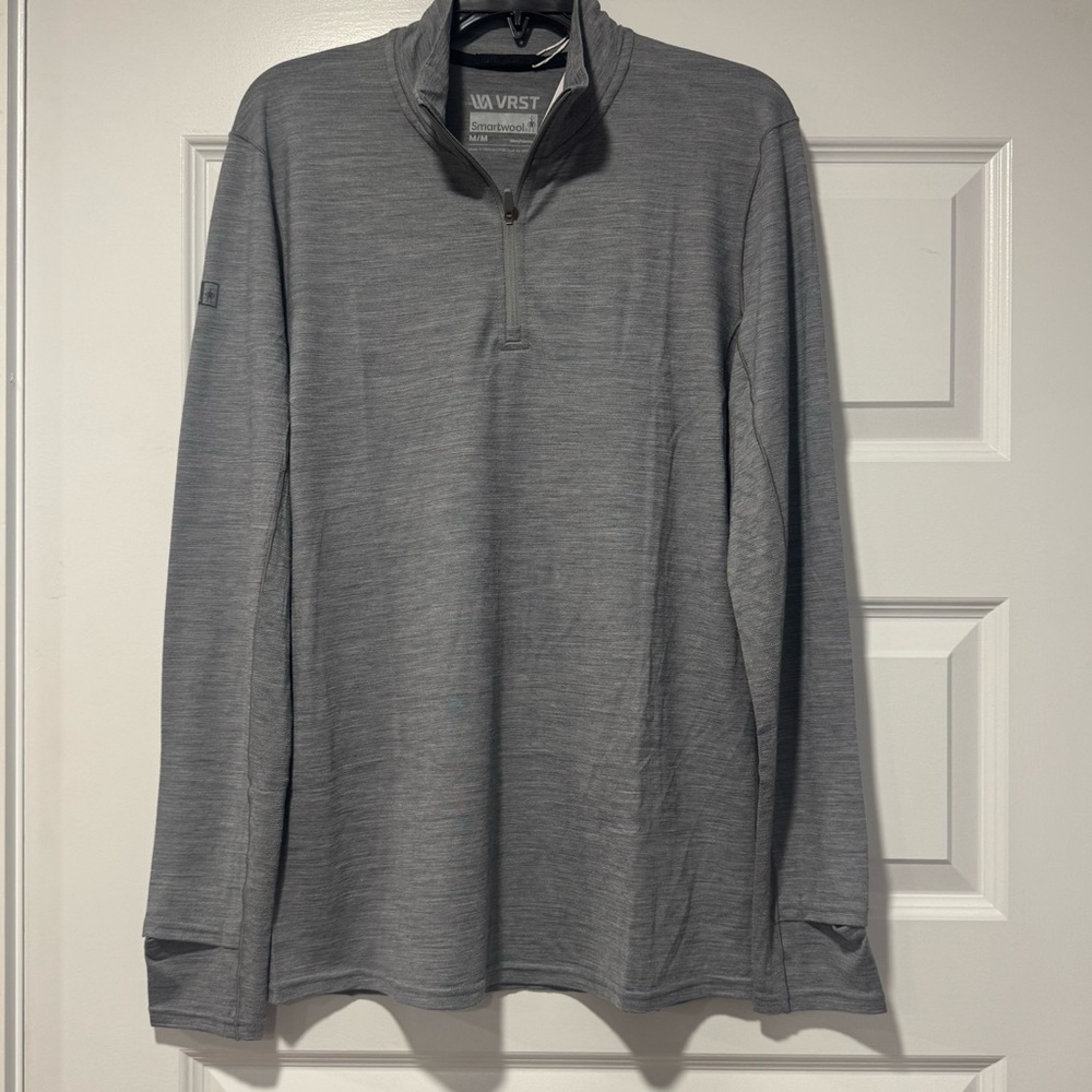 Gray Quarter-Zip Men's Shirt